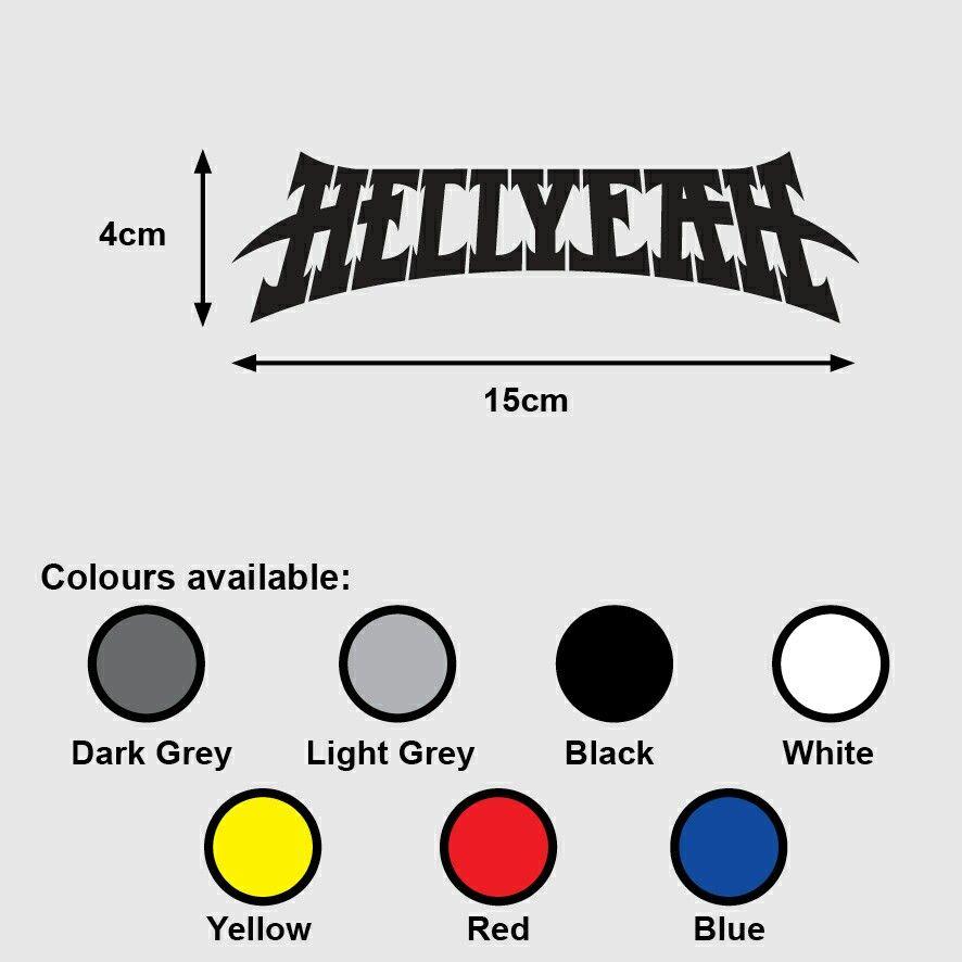Hellyeah Logo - HELLYEAH Logo Premium Vinyl Sticker Decal (Music Heavy Metal)