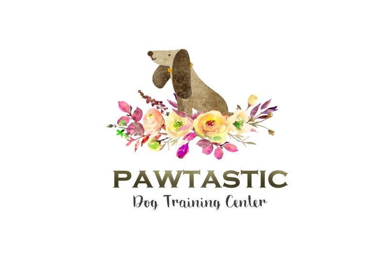 Canine Logo - Dog Logo / Canine Logo / Puppy Logo / Dark brown, Purple, Yellow, Grey /  Pet Logo / Premade Logo Design, Colorful, Watercolor, Cartoon