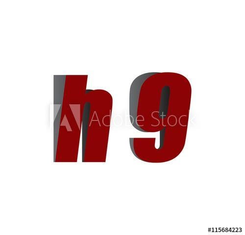 H9 Logo - h9 logo initial red and shadow this stock vector and explore