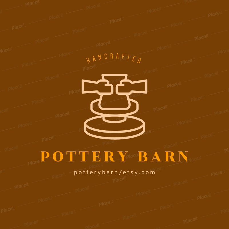 Pottery Logo - Online Logo Template for Handcrafted Pottery 1401b
