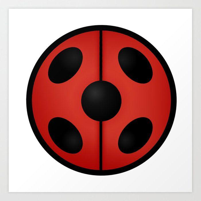 Ladybug Logo - Miraculous Ladybug Logo Art Print by asticou