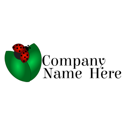 Ladybug Logo - Ladybug On a Leaf Logo Maker