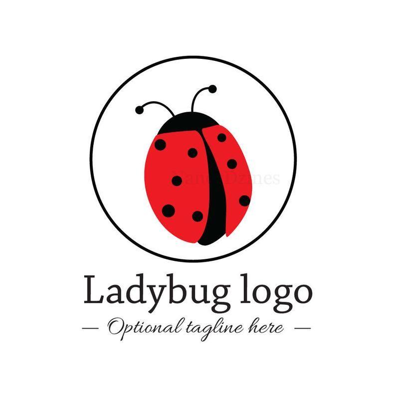 Ladybug Logo - Ladybug logo - boutique logo - photography logo - baby boutique logo -  premade logo - logo design - red and black