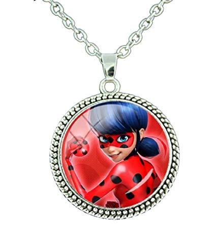 Ladybug Logo - New Horizons Production Miraculous Ladybug Logo Glass Domed Pendant Necklace