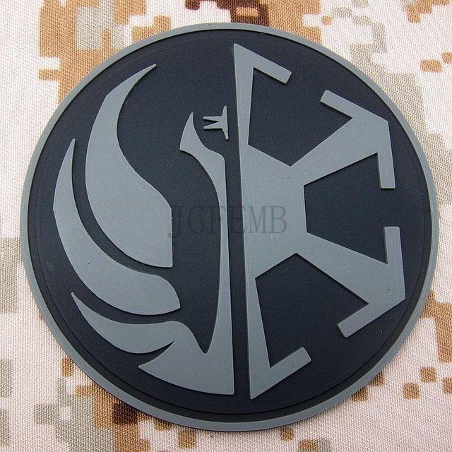Republic Logo - US $5.53 15% OFF|Grey The Jedi Order Insignia Old Republic Logo 3D PVC  patch PB1465-in Patches from Home & Garden on Aliexpress.com | Alibaba Group