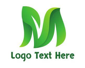 Leafy Logo - Green Leafy M Logo