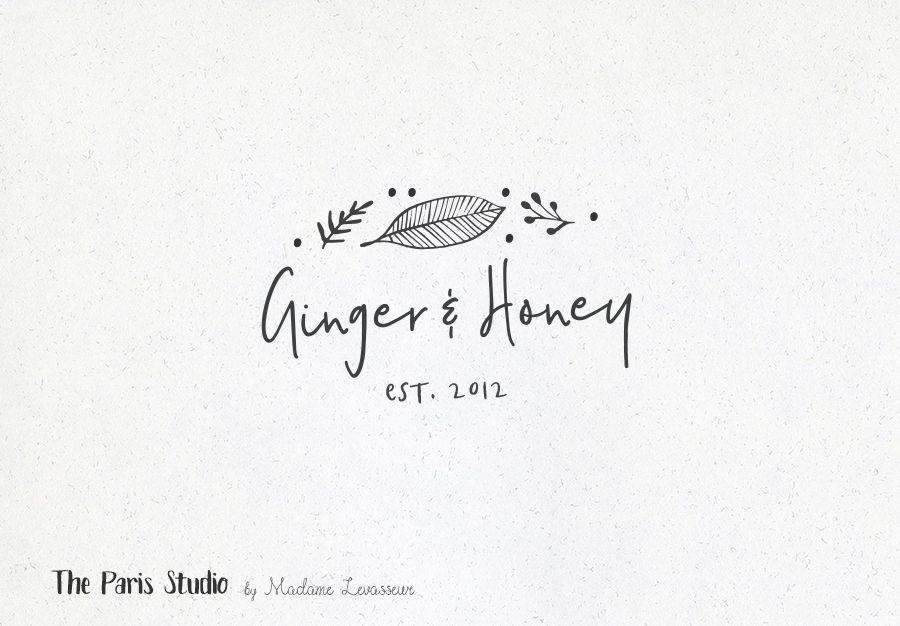 Leafy Logo - Hand Drawn Doodle Leafy Logo Design by Madame Levasseur, The Paris ...