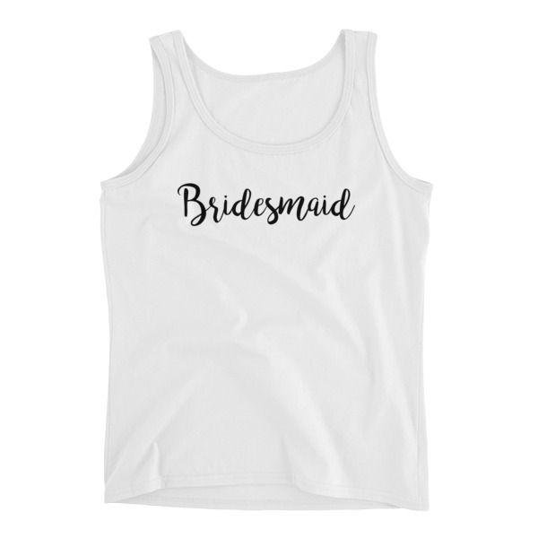 Bridesmaid Logo - Bridesmaid Black Logo Ladies' Tank