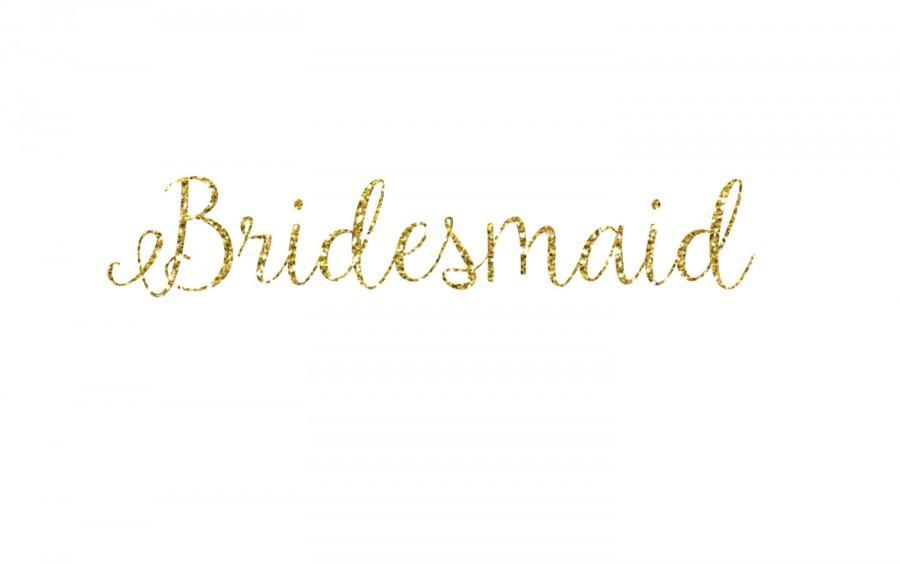 Bridesmaid Logo - DIY Bridesmaid Glitter Iron-On Vinyl Decal - Glitter Decal - 5 ...