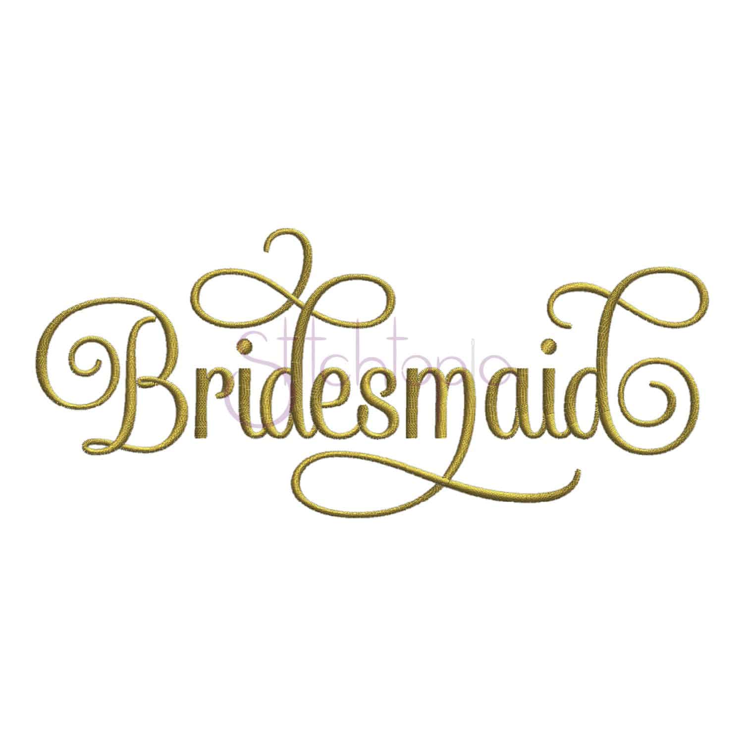 Bridesmaid Logo - Bridal - Bridesmaid Embroidery Design