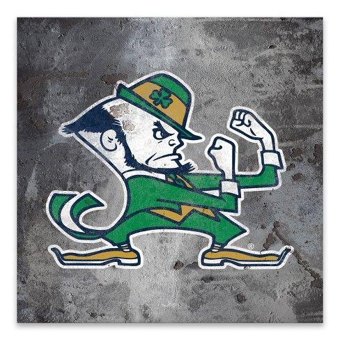Irish Logo - NCAA Notre Dame Fighting Irish Logo Rust Printed Canvas