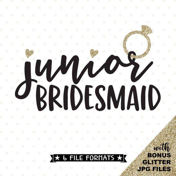 Bridesmaid Logo - Junior Bridesmaid SVG file, Bridal Party Iron on Transfer Shirt ...