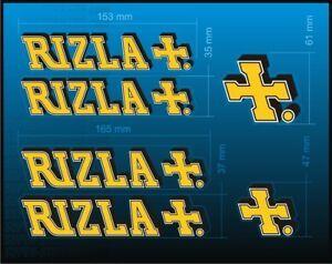 Rizla Logo - 6pc Professional RIZLA + logo decals set, MotoGP sitcker SUZUKI