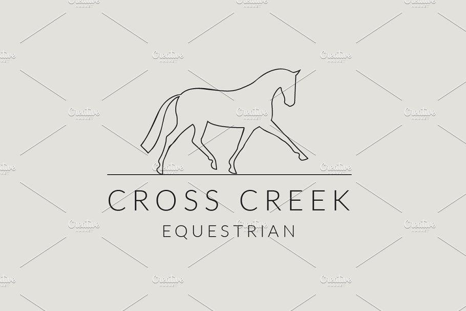 Equestrian Logo - Dressage Horse Equestrian Logo
