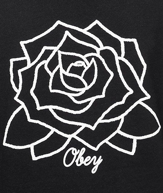 Black Obey Logo - Obey Mira Mosa Black Hoodie