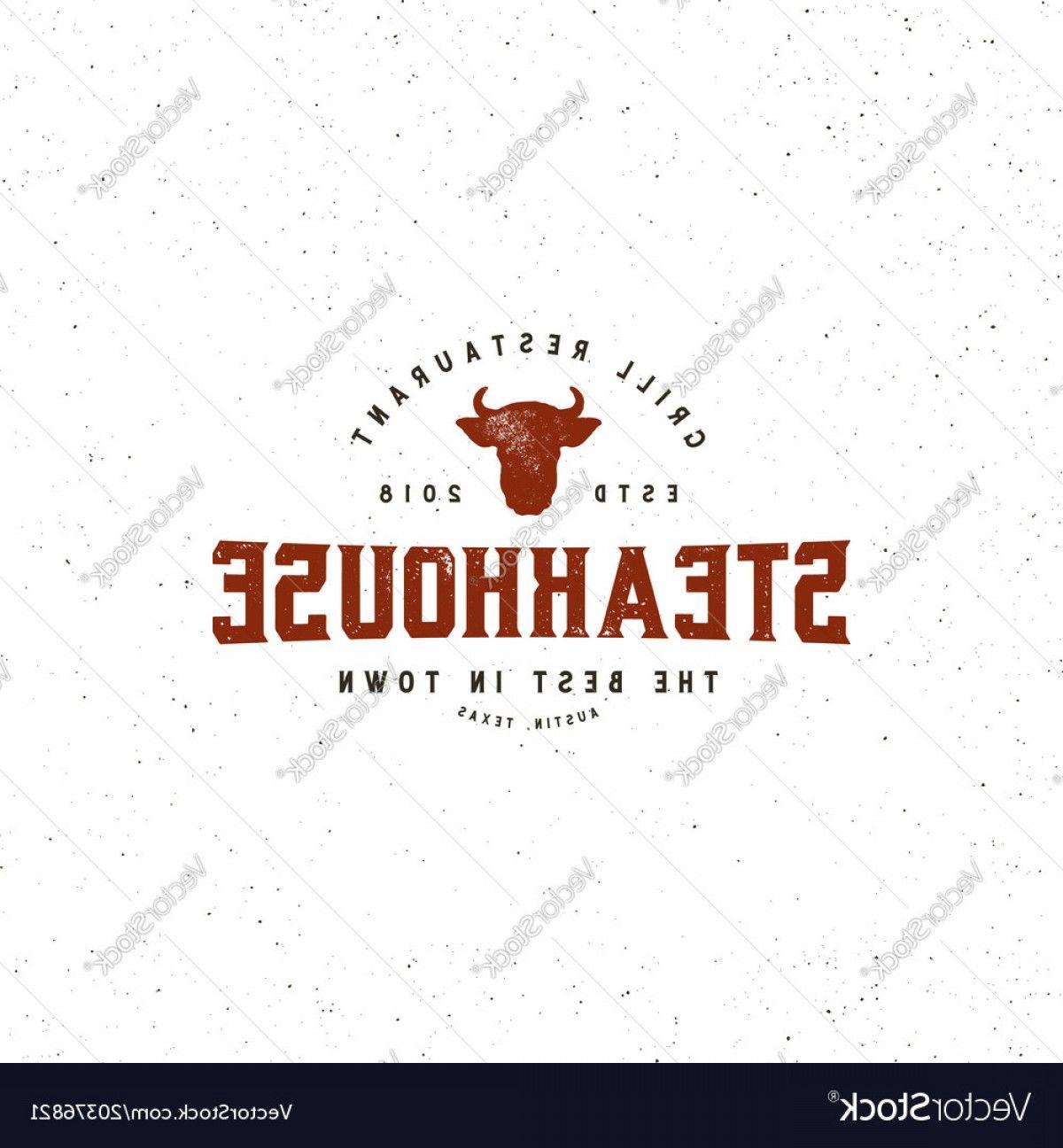 Steak Logo - Vintage Steak House Logo Retro Styled Grill Vector | CQRecords