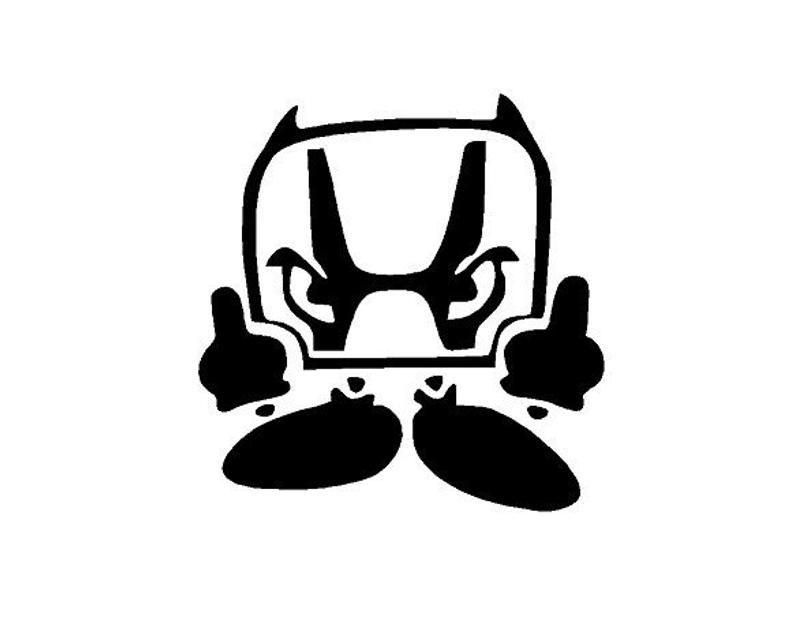 JDM Logo - Cartoon Honda Logo Devil Decal [Vinyl Sticker Civic Accord JDM Middle  Finger]