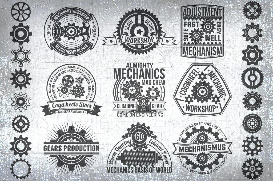 Gears Logo - Gears logo template set