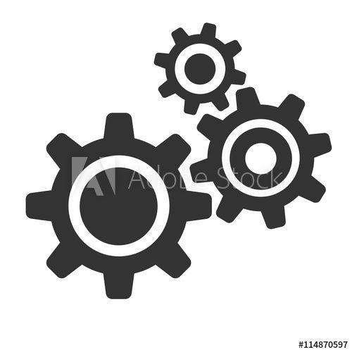 Gears Logo - Gears flat icon. Gears logo. Mechanic gear. Gear symbols. - Buy this ...