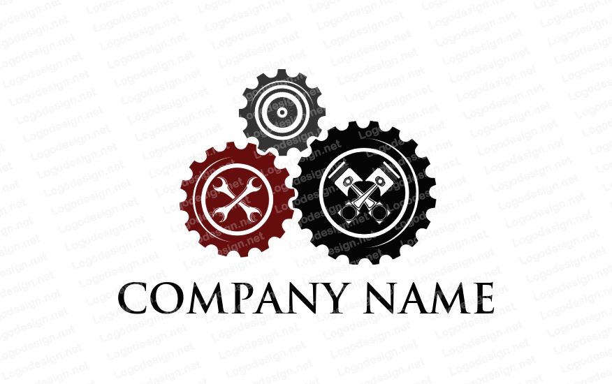 Gears Logo - garage tools in gears. Logo Template by LogoDesign.net