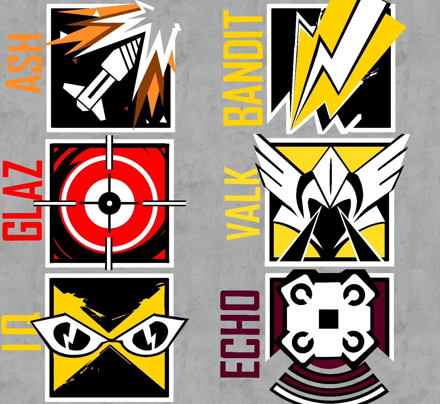 Glaz Logo - Operator Icons Using BO3 Emblem Editor Part 3 : Rainbow6