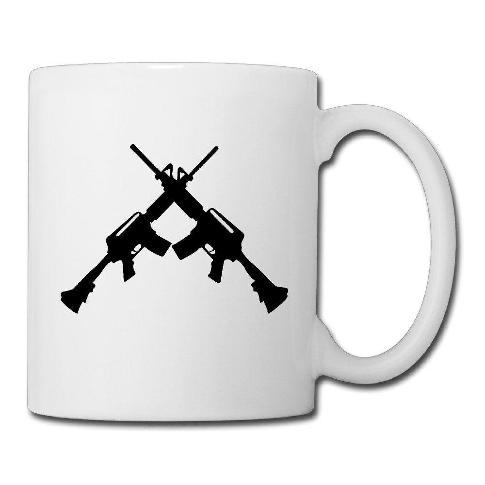 M16 Logo - Christina Cross Guns AR15 M16 Logo Ceramic Coffee Mug Tea Cup White ...