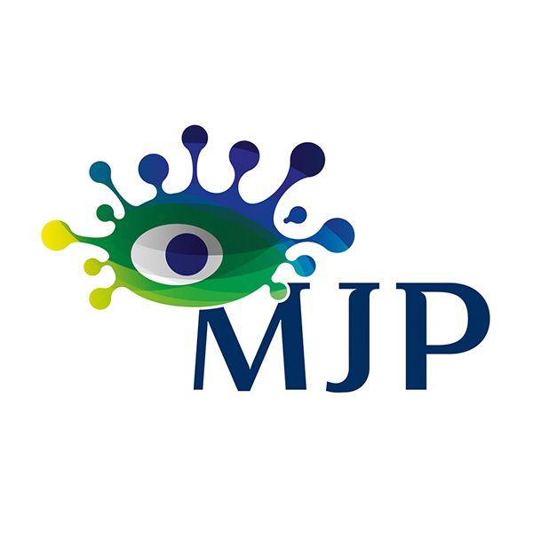 MJP abstract technology logo design on Black background. MJP creative  initials letter logo concept. 14009015 Vector Art at Vecteezy