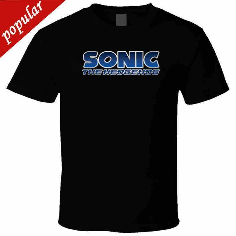 Egel Logo - Sonic De Egel Logo 1 Zwart T-shirt Ronde Hals Best Selling Mannelijke  Natuurlijke Katoenen Shirt TOP TEE Korte Mouw merk