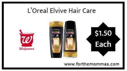 Elvive Logo - Walgreens: L'Oreal Elvive Hair Care ONLY $1.50 Each Starting 9 30