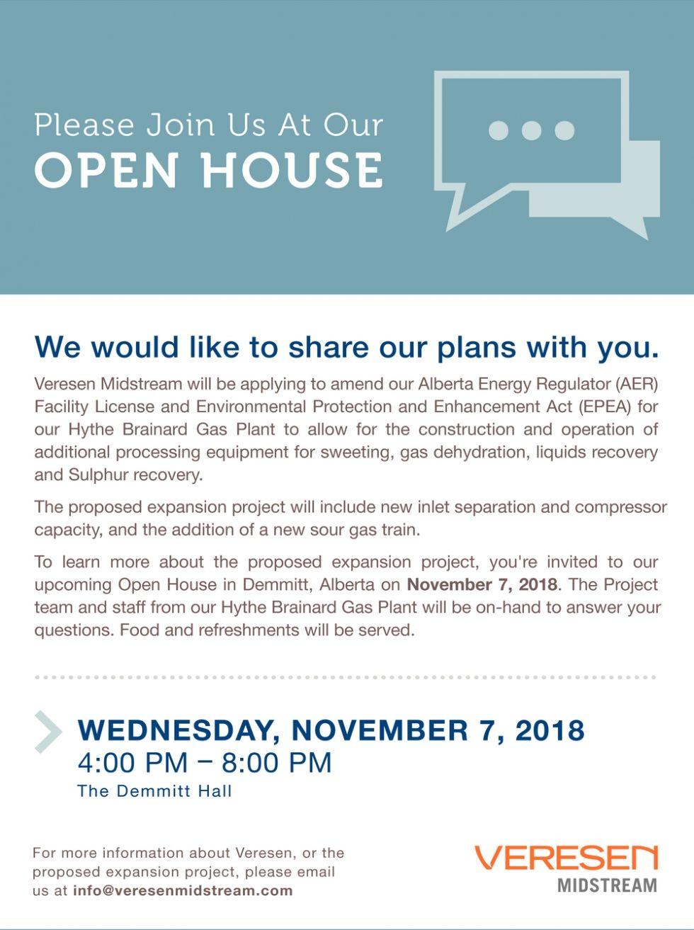 Veresen Logo - Please Join Us at Our Open House, Veresen Midstream