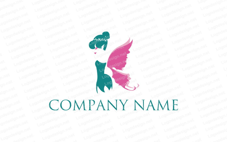 Pixie Logo - side profile of pixie with wings | Logo Template by LogoDesign.net