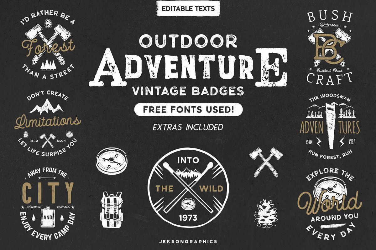Adventure Logo - Vintage Outdoor Adventure Logos