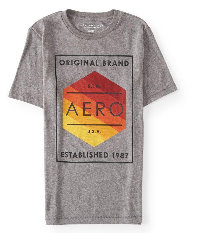 Aeropostal Logo - Aero Original Brand Logo Graphic Tee