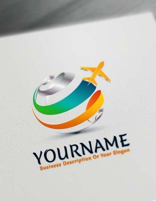 Flying Logo - Free Travel Logo Generator - Online Plane Flying Logo