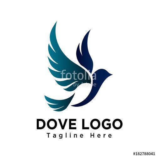 Flying Logo - Art dove bird flying logo