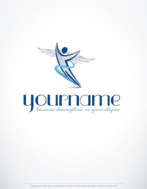 Flying Logo - Exclusive Design: Flying Man Logo + Compatible FREE Business Card