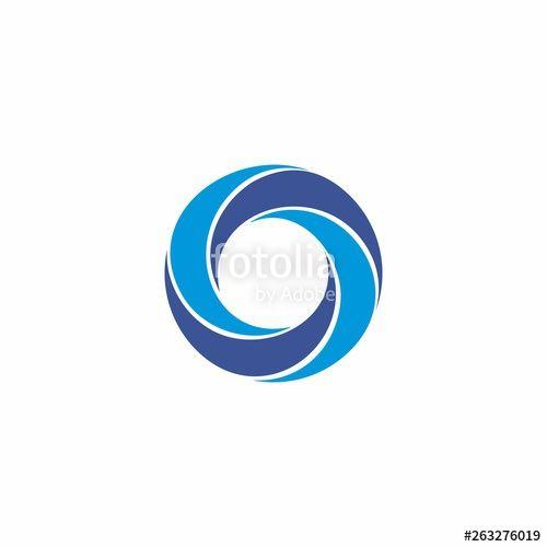 Curves Logo - simple circle rotation curves logo vector