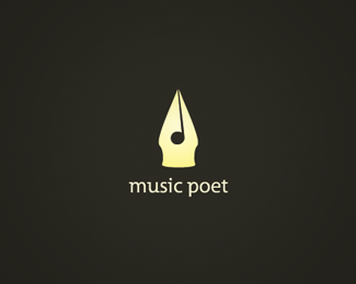 Poet Logo - music poet Designed