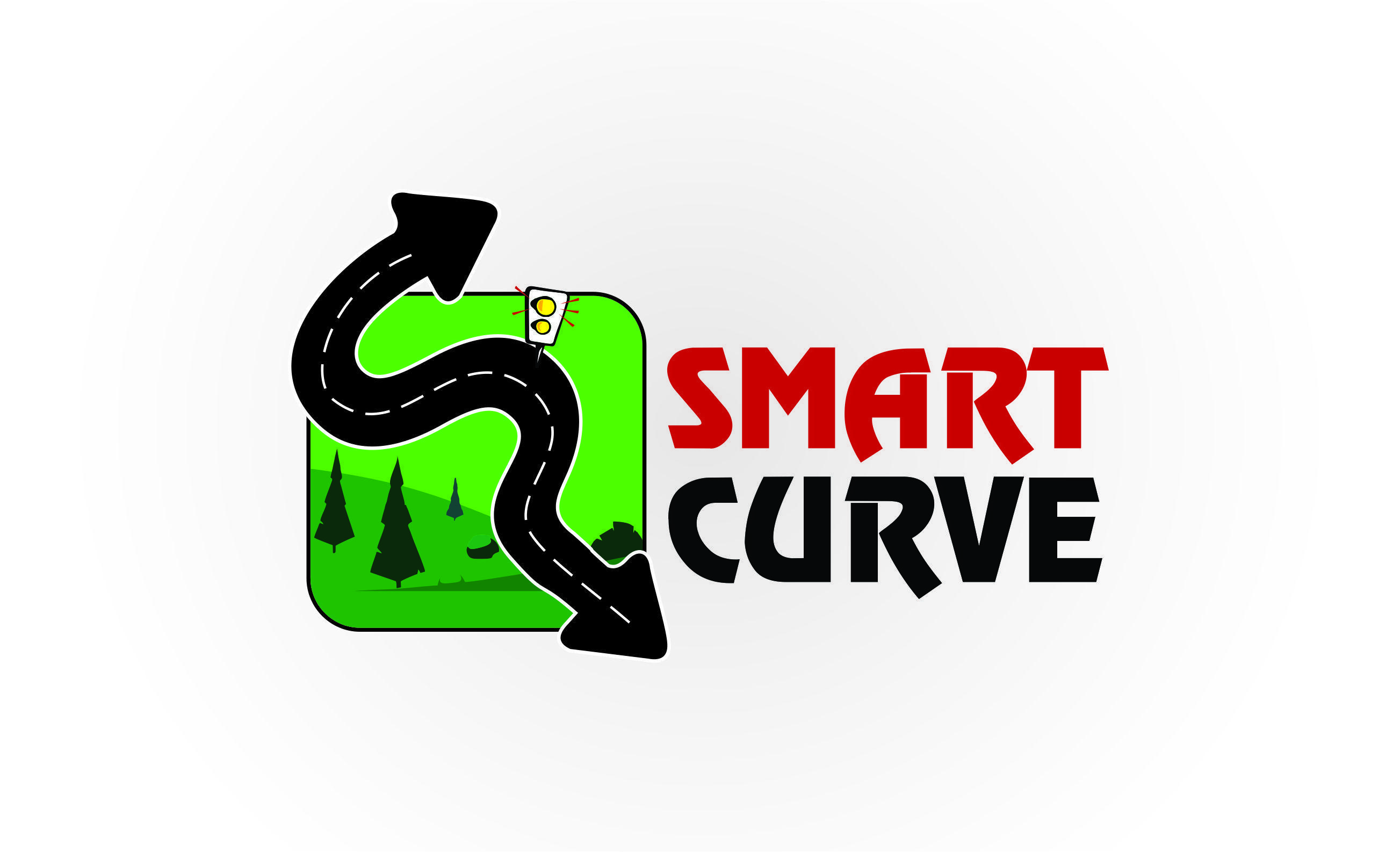 Curves Logo - Smart curve logo designed for road safety lights, which used