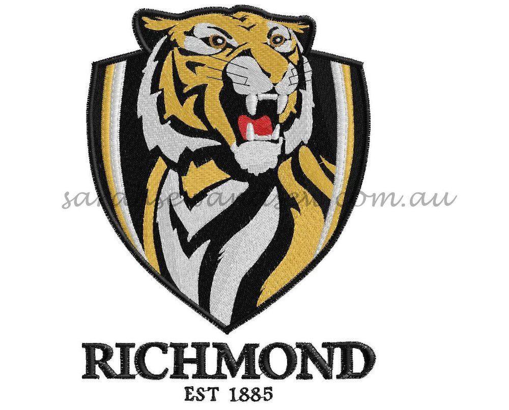 Richmond Logo - Richmond Tigers Embroidery Design | AFL Logos | Embroidery designs ...