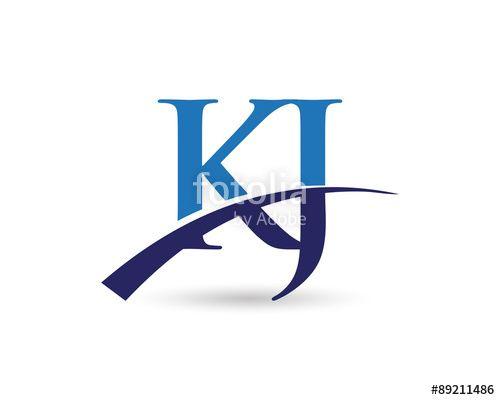 KJ Logo - KJ Logo Letter Swoosh