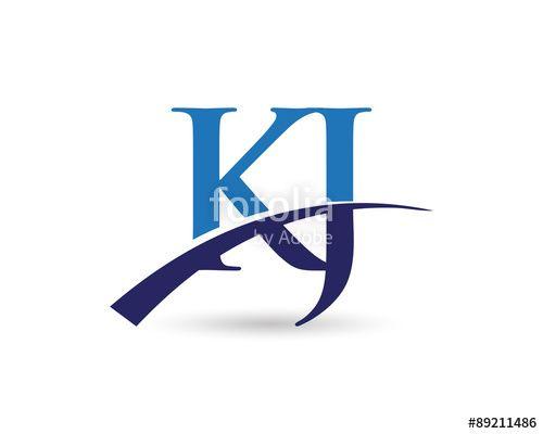 KJ Logo - KJ Logo Letter Swoosh Stock Image And Royalty Free Vector Files