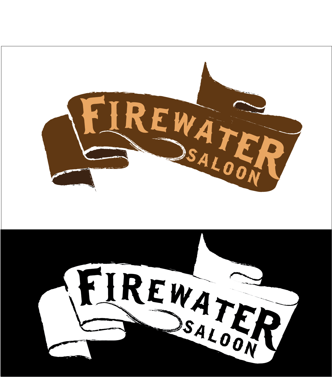 Attila Logo - Bold, Masculine Logo Design for Firewaters Saloon