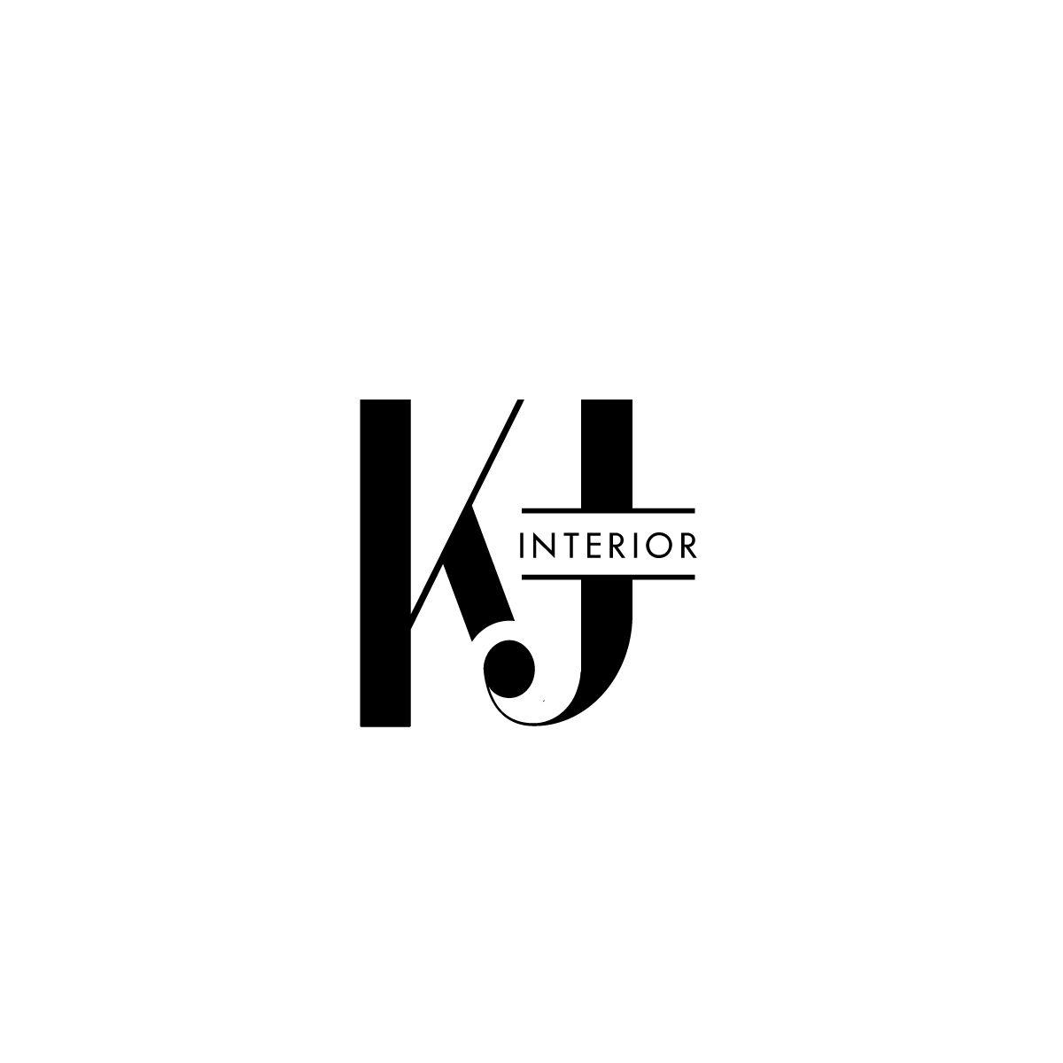 KJ Logo - Modern, Professional Logo Design for K J Interior