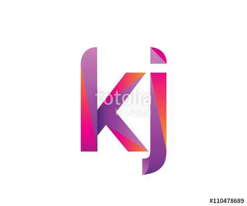 KJ Logo - Creative Color Letter K J Logo