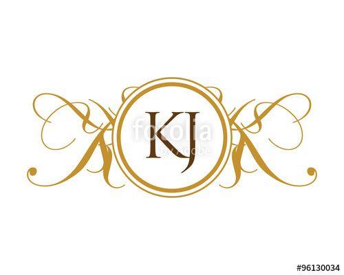 KJ Logo - KJ Luxury Ornament initial logo