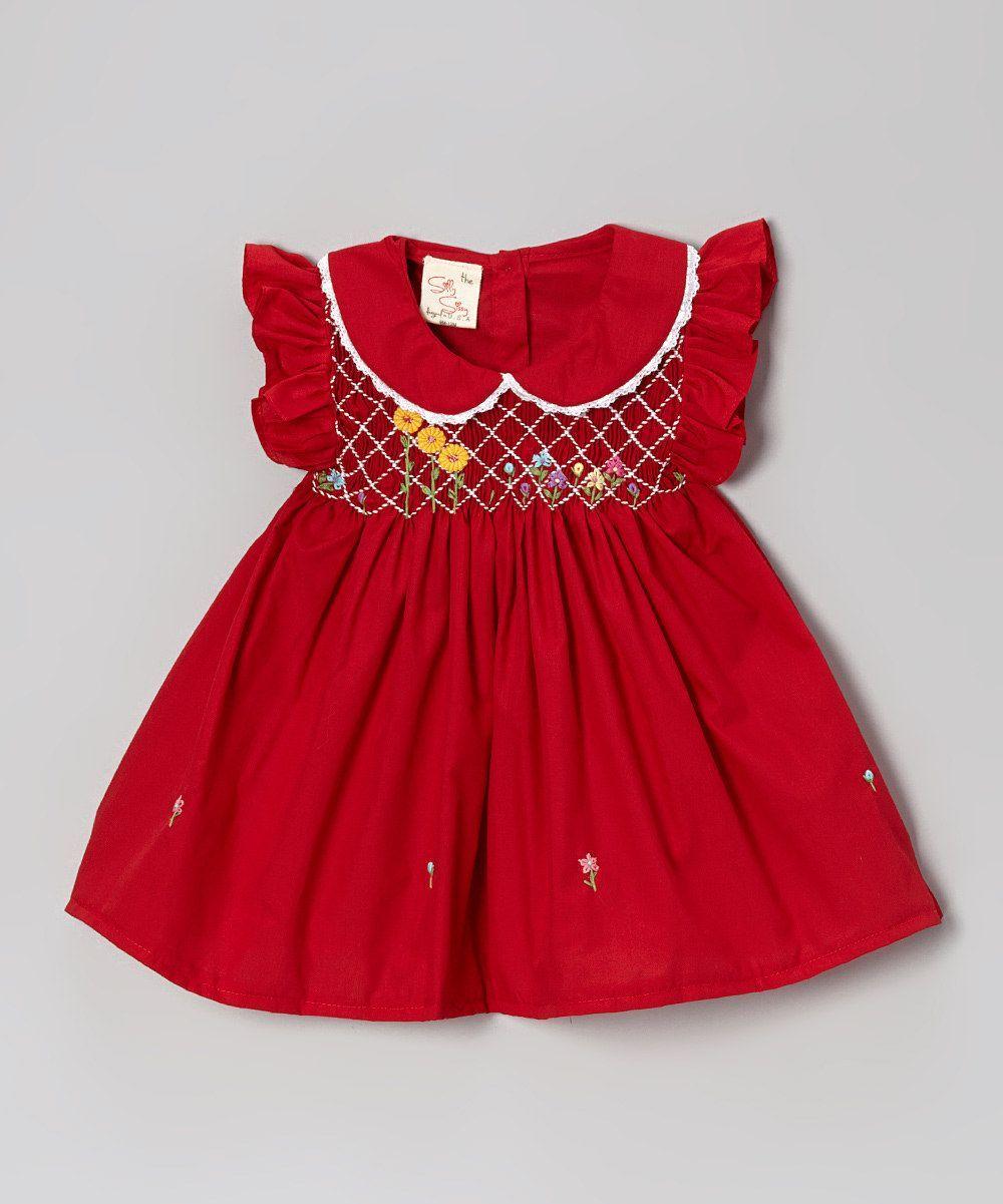 Red and Yellow Peter Pan Logo - Take a look at this Red & Yellow Peter Pan Ruffle Sleeve Smocked