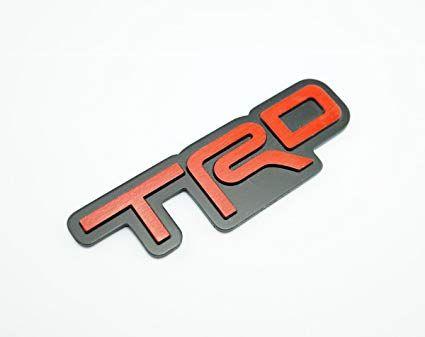 X4 Logo - TRD Red Metal Logo Emblem size 13.0x4.0cm Install with 3M