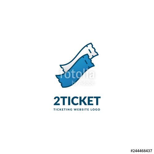 Ticket Logo - two ticket logo simple icon symbol for all in one ticketing