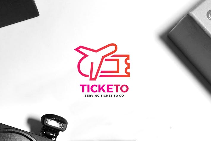 Ticket Logo - Travel Ticket Logo by VisualColony on Envato Elements